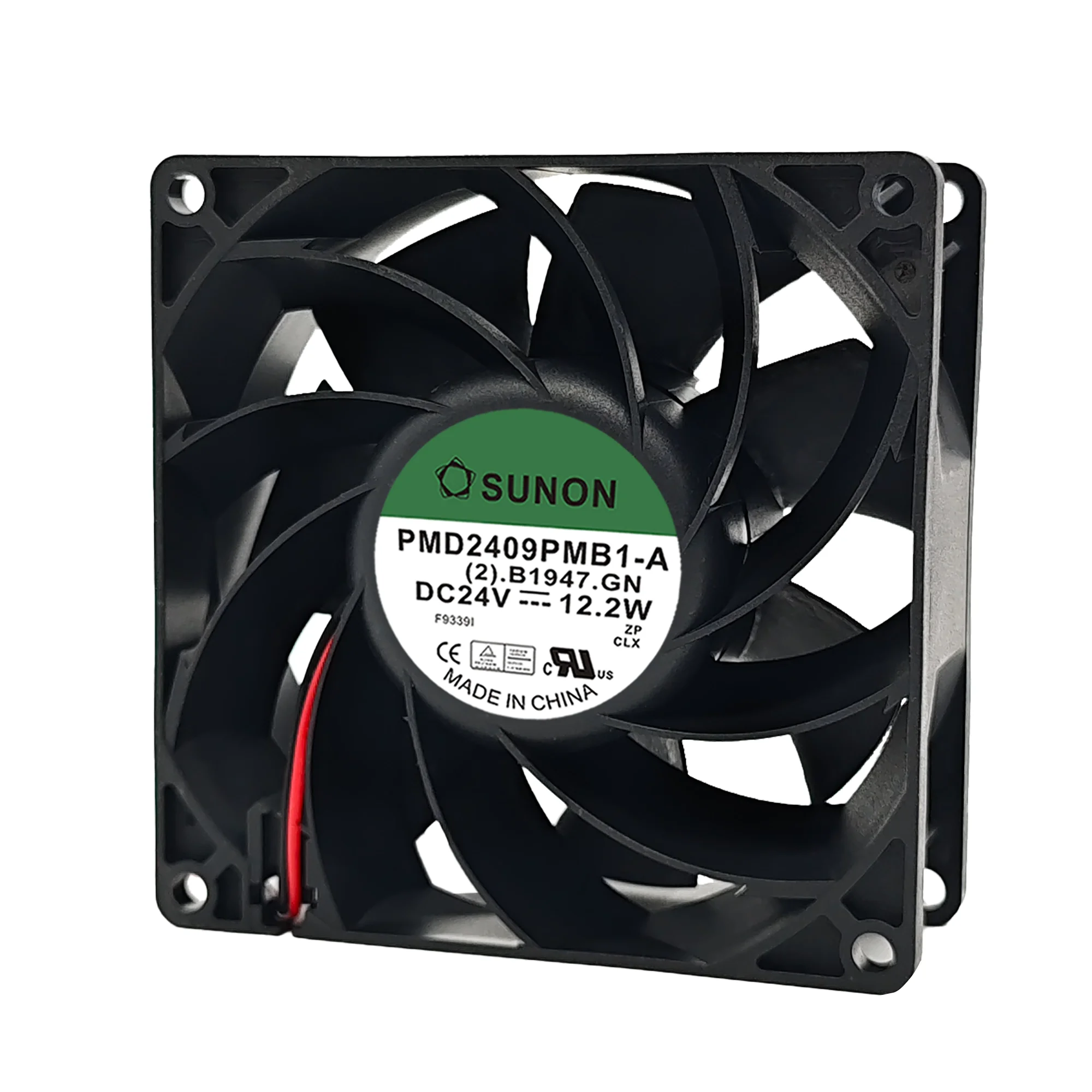 PMD2409PMB1-A Ventilador de enfriamiento con doble rodamiento de bolas de 92 x 92 x 38 mm - 24 V 12,2 W 4900 RPM 120 CFM para inversores/serervidores - imagen 2