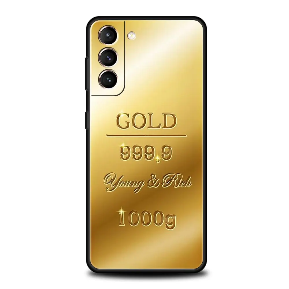 Funda de teléfono con diseño de dinero dorado para Samsung Galaxy S25 Edge S24 S23 S22 S21 Ultra S20 FE 5G S10 S10E S9 Plus, funda suave de TPU - imagen 4
