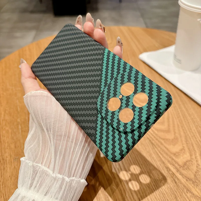 Para VIVO iQOO Z10 Turbo, Z10 Turbo Pro funda ELVEV anticaída ultrafina patrón de fibra de carbono cubierta dura para teléfono de PC - imagen 2