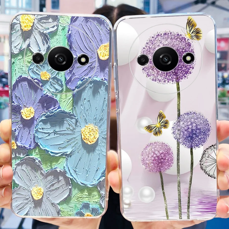 Para Xiaomi Redmi A3 funda de lujo pintada funda de teléfono de TPU suave de silicona transparente de 6,71 pulgadas para Xiaomi Redmi A3 RedmiA3 parachoques - imagen 5