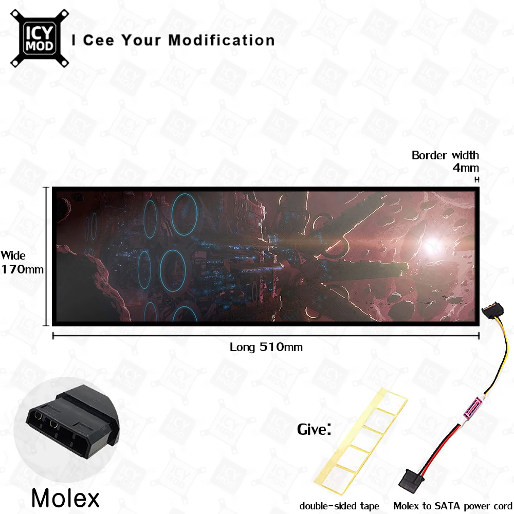 Black Border 17x51mm