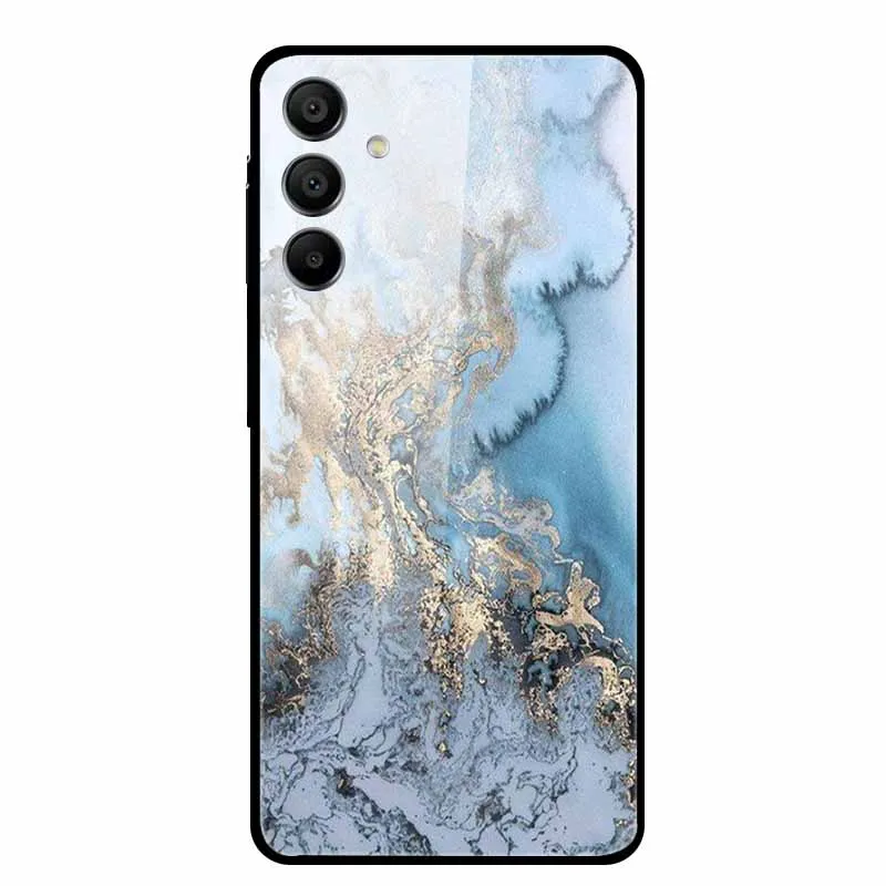 Funda de lujo para Samsung A15 4G 5G, cubierta de vidrio templado para Samsung Galaxy A25 A55 5G, fundas protectoras de lobo a la moda - imagen 5