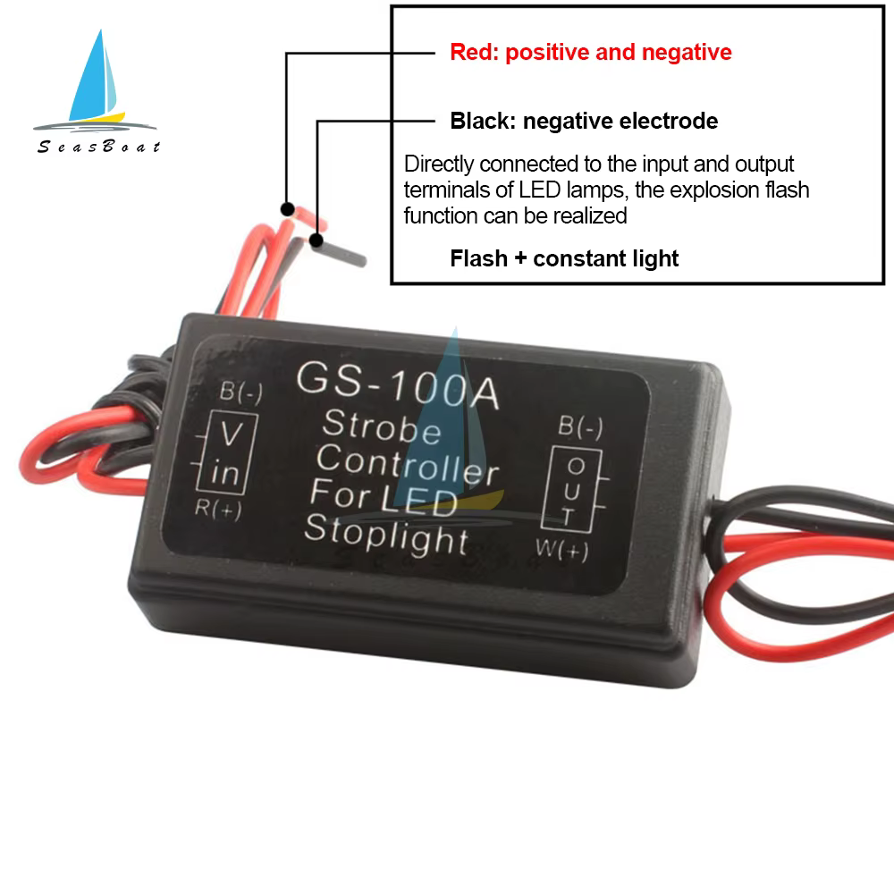 GS-100A Flash Strobe Contrmatérielle Frein Lumière Clignotant Tech Pour Voiture LED enquêter Stop Lampe 12V