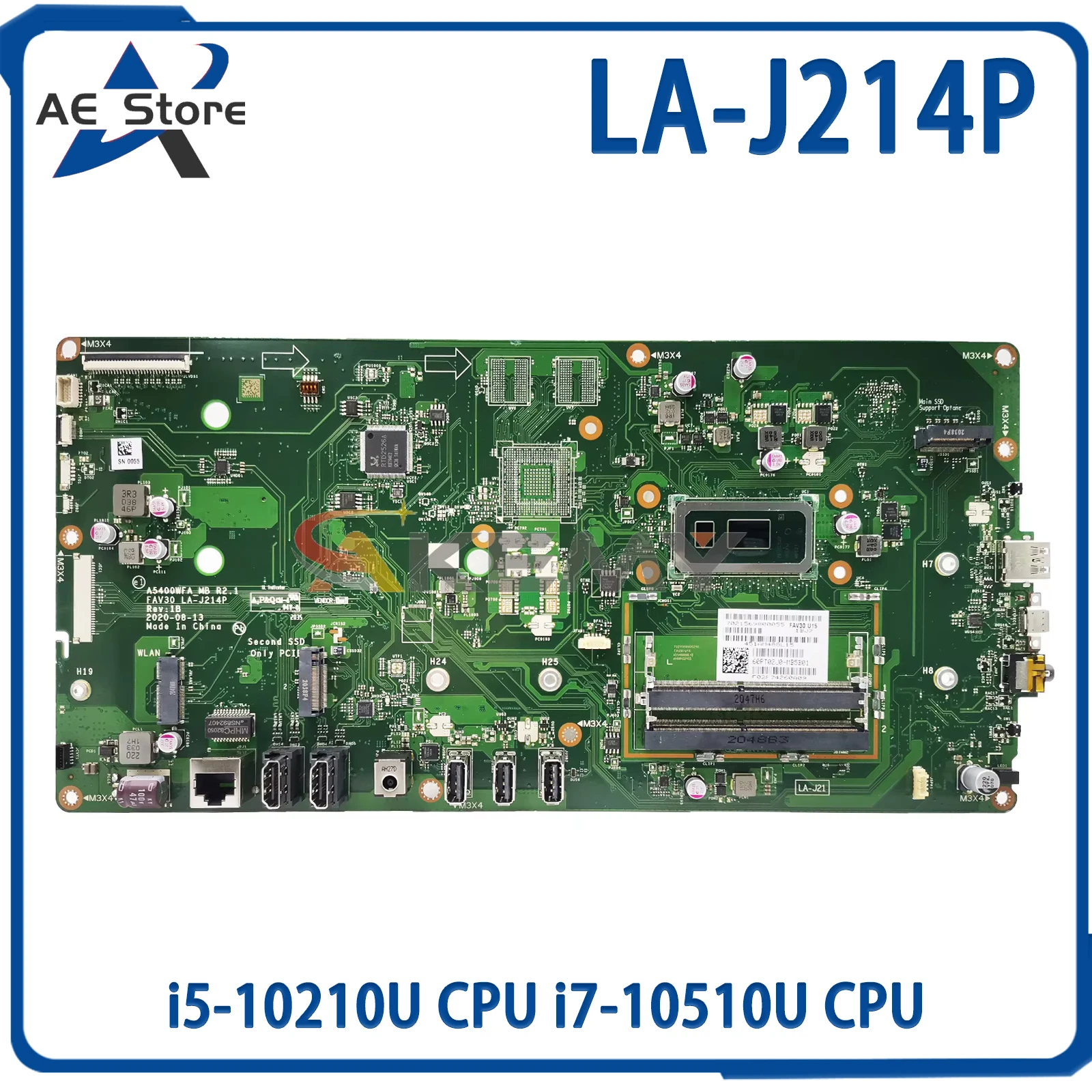 Para ASUS Zen AiO 24 A5400 A5400WFB A5400WFC A5400WFD A5400WFAR A5300WFA A5500WFA A5401WFA UM5400WFA LA-J214P A5400WFA placa base