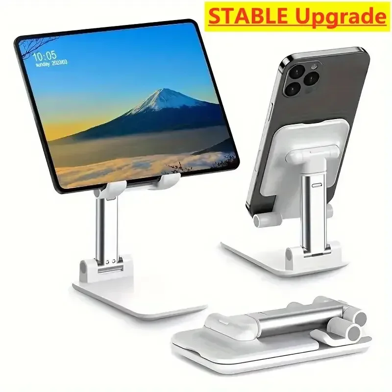 Soporte plegable para teléfono móvil, mesa de montaje de escritorio para tableta, Flexible y ajustable, soporte perezoso en vivo para todos los teléfonos