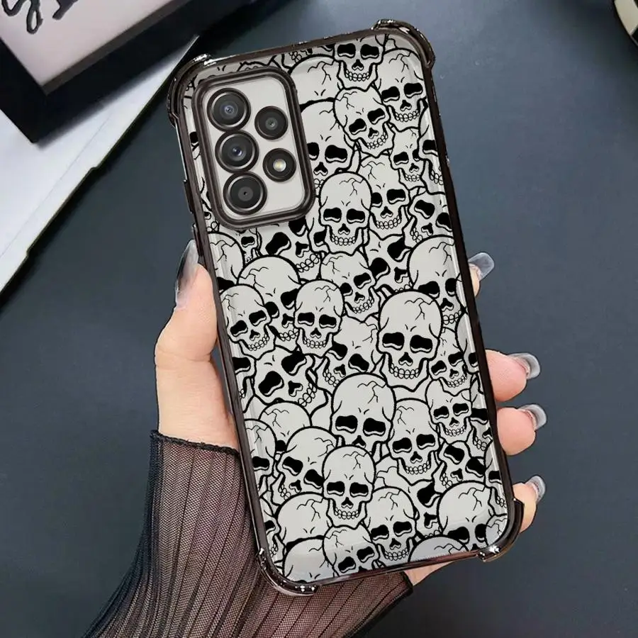 Funda suave con calavera para Samsung Galaxy A24 A16 A33 A21s A15 A26 A13 A25 A35 A36 A52 A17 - imagen 5