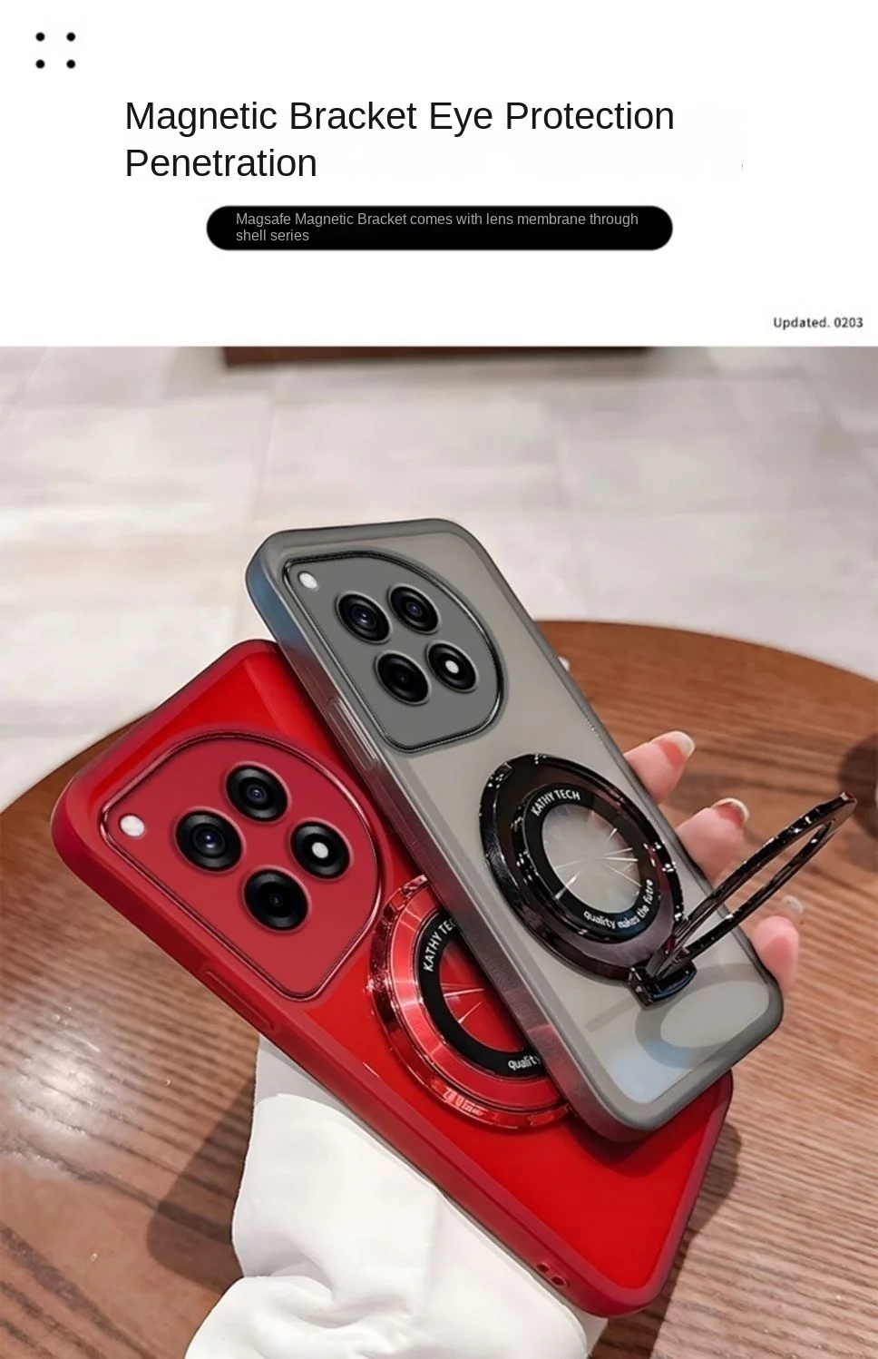 Para Magesafe soporte magnético funda de carga inalámbrica transparente para Oneplus 13 13T 13R 12 ace 5 ultra 11 10T Nord 5 4 3 Ce5 cubierta - imagen 4