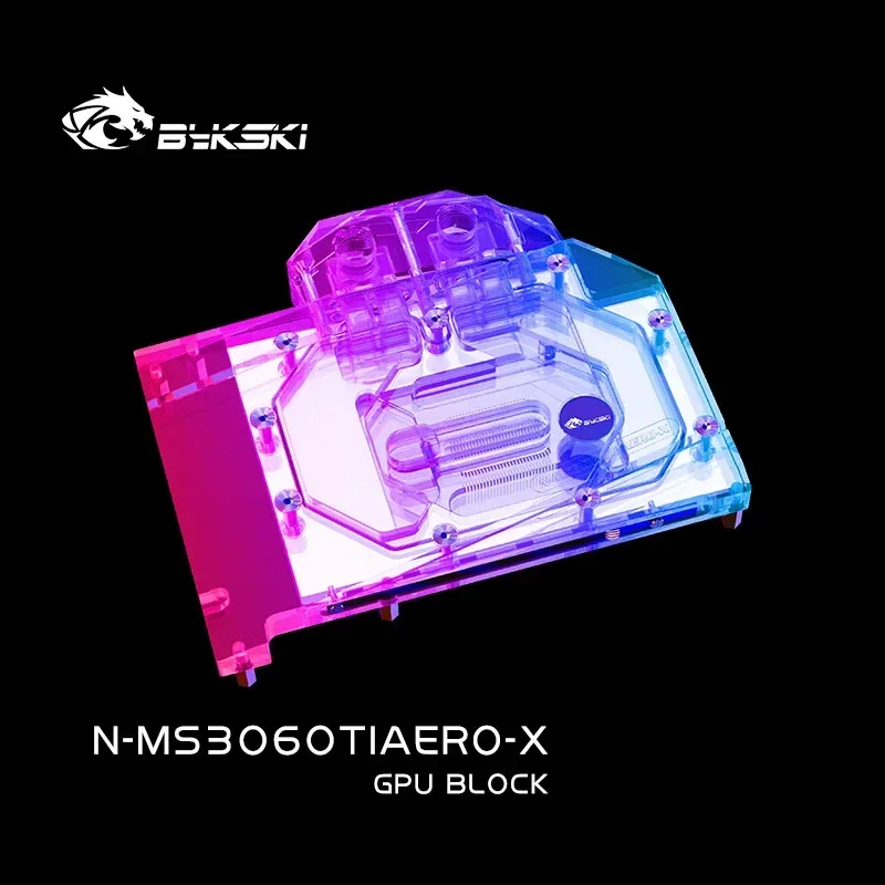 Bykski-bloque de agua 3060 Ti GPU MSI 3060TI, Enfriador de agua AERO ITX 8G OC + placa trasera 5V/12V, N-MS3060TIAERO-X de sincronización RGB - imagen 5