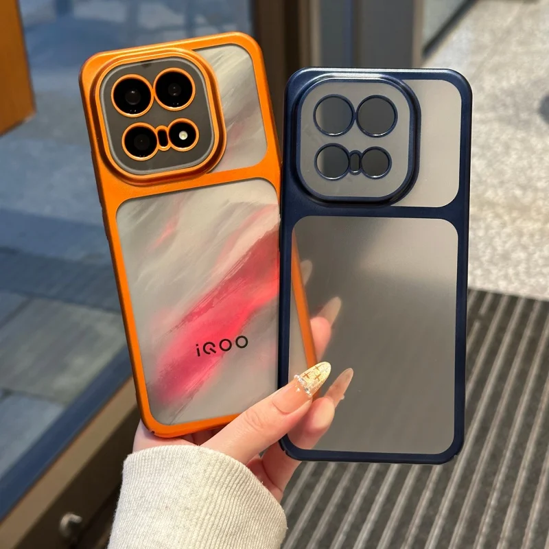 Funda de teléfono Original mate transparente con revestimiento de armadura dura para VIVO X300 Pro IQOO 15, cubierta translúcida de piel brillante ultrafina a prueba de golpes - imagen 2