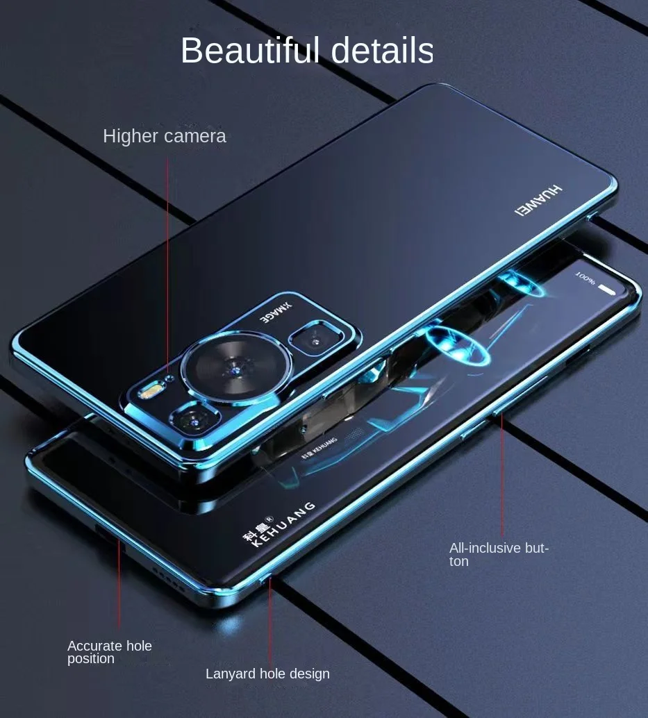 Funda trasera protectora delgada para Huawei P60, P50, P40, P30 Pro, TPU suave, chapado transparente, carcasa de arte - imagen 3