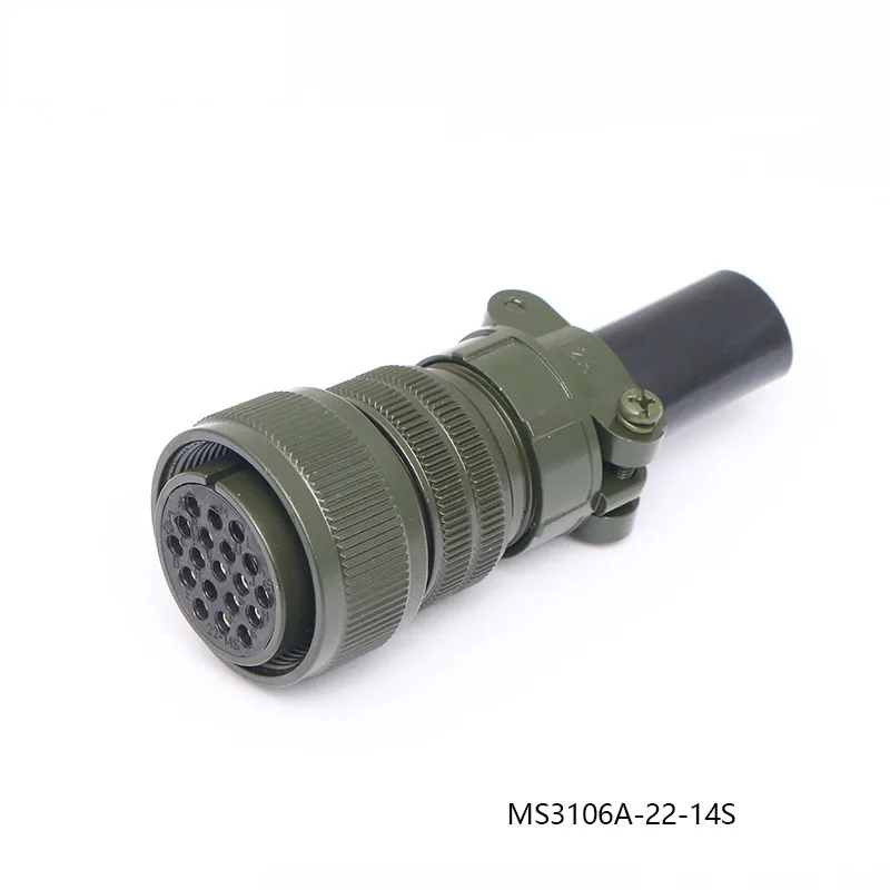 Conector de Servomotor de Aviación MS5015 MS3106A MS3102A MS3108A MS3100A MS3101A 22-14S 22-14P, 19 Pines, MS3507-12A 22-14