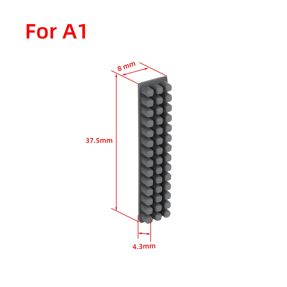 Boquilla limpiadora de silicona para Bambu Lab A1, Mini limpiaparabrisas con boquilla, cepillo de silicona, herramienta de limpieza montada en cama caliente para impresora 3D Bambulab - imagen 5