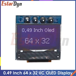 Pantalla OLED blanca 0,49" SSD1306 I2C 64x32 para Arduino