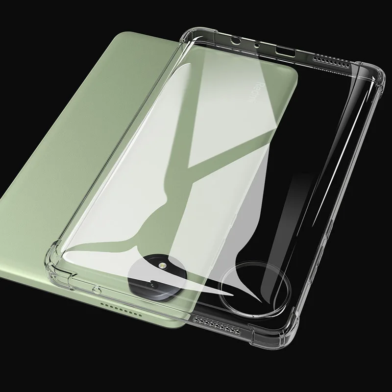 Funda de silicona TPU para Redmi Pad SE 8,7 K Pad 8,8 suave anticaída cuatro airbags Tablet funda transparente para Realme PadSE - imagen 3