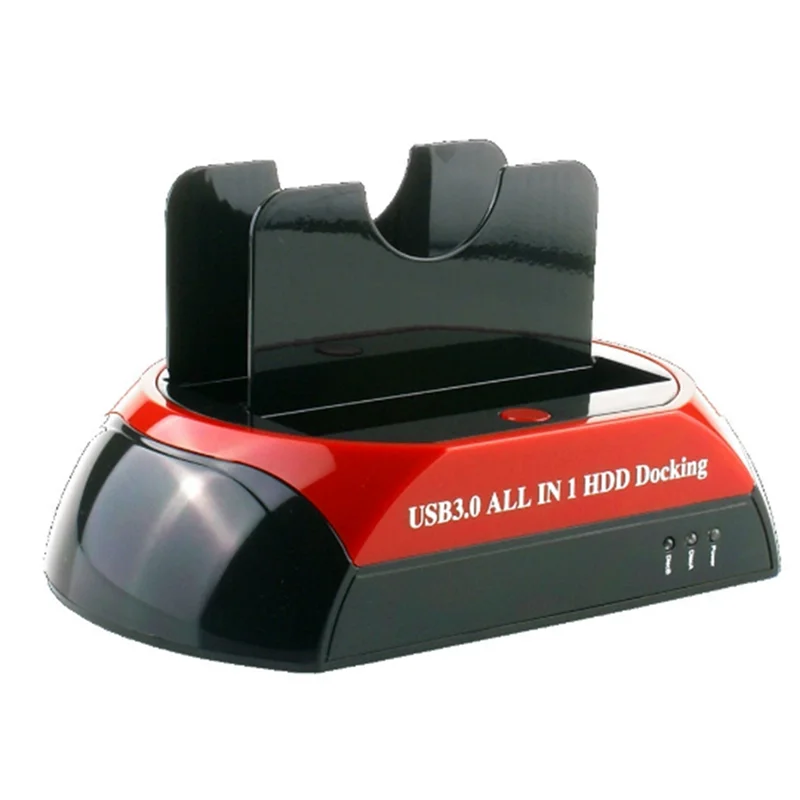 Base de disco duro universal Top-2.5/3,5 IDE/SATA: puertos serie y paralelos de doble disco, doble uso para una movilidad máxima, enchufe estadounidense