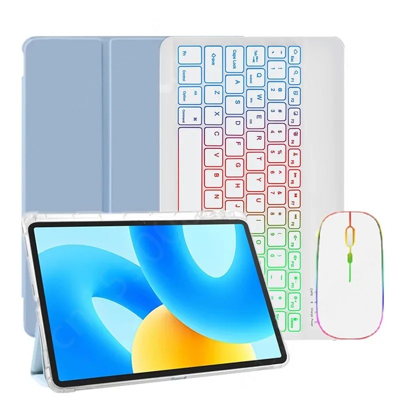 Funda para Teclado Xiaoxin Pad 2024, 11 ", con portalápices, Teclado retroiluminado arcoíris, para Lenovo Xiaoxin Pad 2024, TB331FC