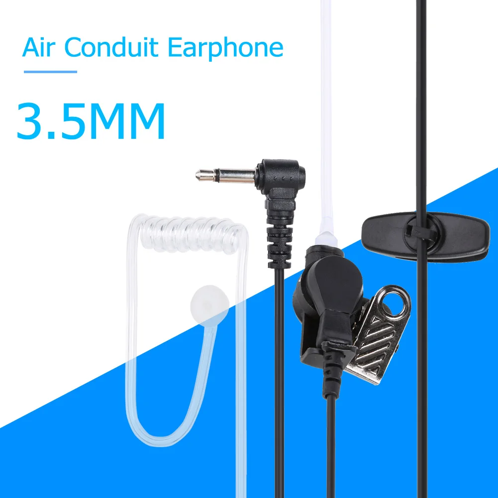 Tubo acústico transparente con enchufe de 3,5mm, Conector Mono, Compatible con walkie-talkie, auriculares de tubo de aire y sonido - imagen 3