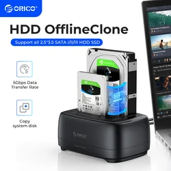 ORICO Dock Clonador HDD SSD USB-C 5Gbps Doble Bahía