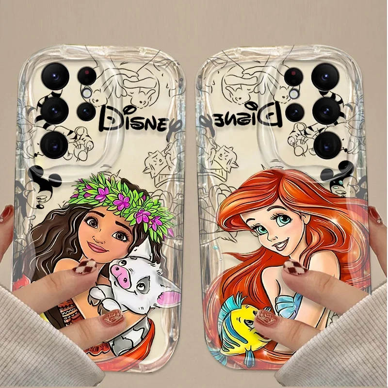Funda Disney Moana Ariel princesa 3D para Samsung Galaxy S25 S24 Ultra S23 S22 S21 Plus FE A56 A36 A26 A16 A06 A15 A25 A35 A55 5G - imagen 2