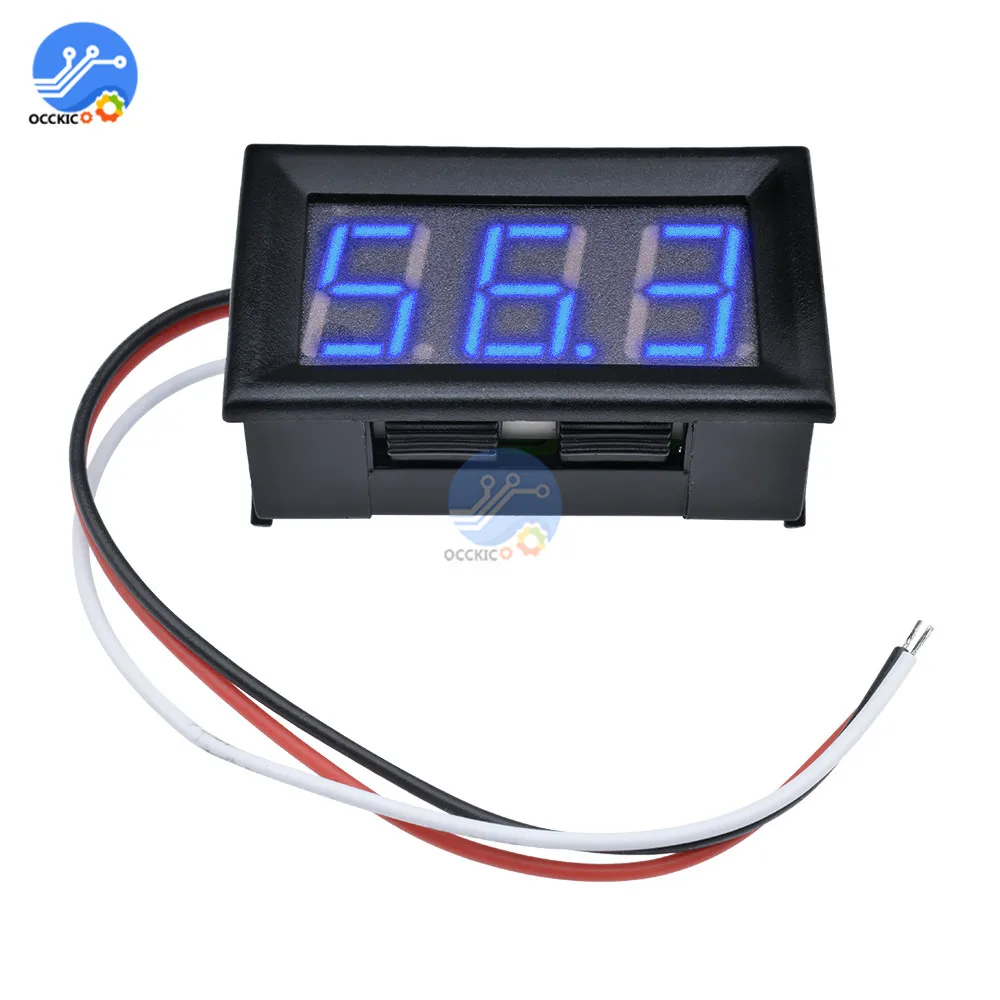 DC 0-100V LED Digital Voltmeter LED Fahrzeuge Motorspannung Panel Meter 0.56 Inch Voltmeter Three Position Led Digital Tube - imagen 3