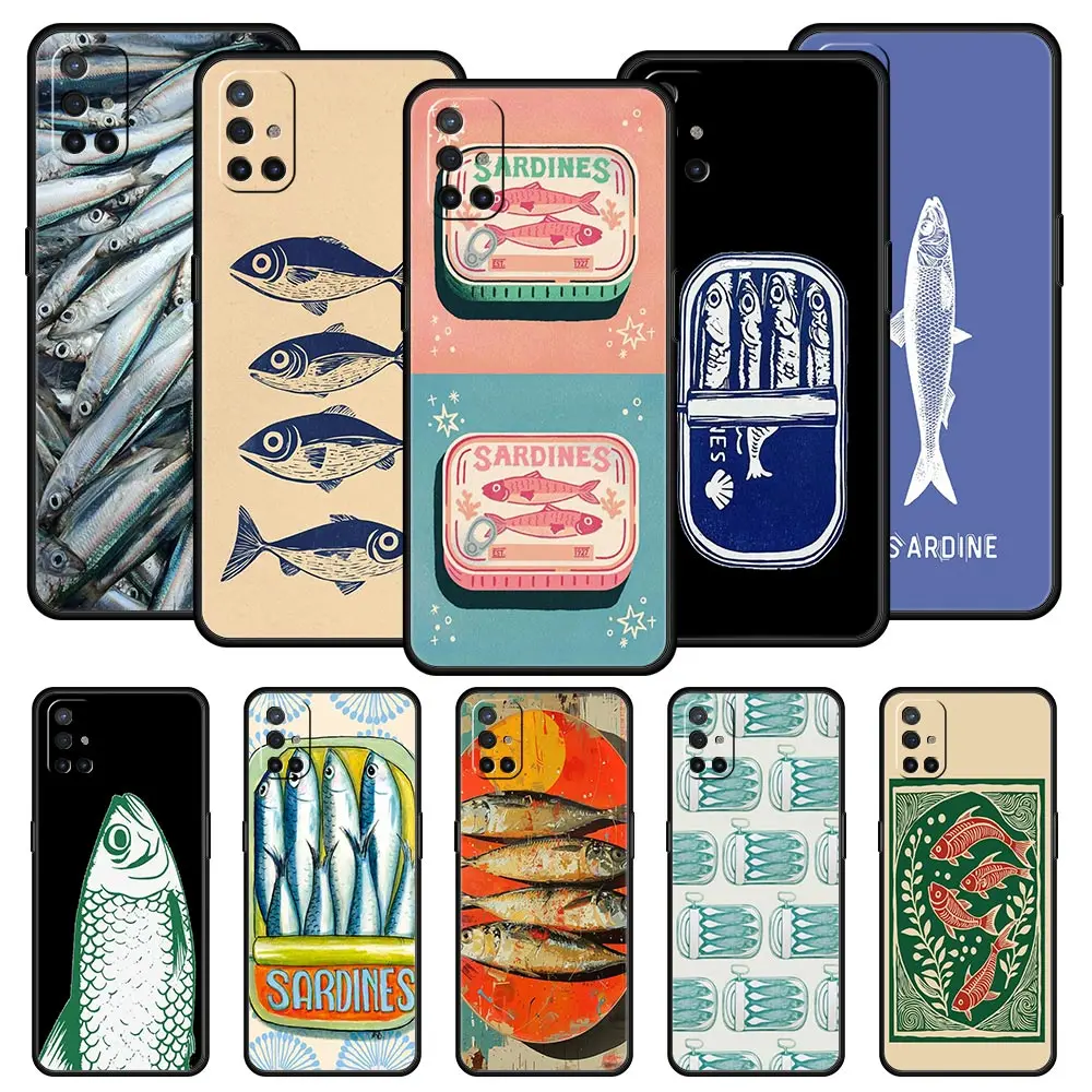 Funda de teléfono enlatada de sardinas para OnePlus 13 12 11 10 9 8 7T Pro 13R 12R 10R 9RT 8T Nord N200 N30 2T CE 2 3 5G Lite, funda suave