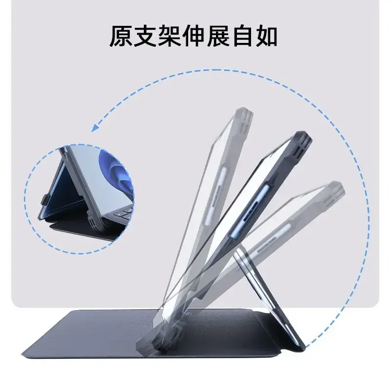 Para Microsoft Surface Pro 9 10 11 funda protectora dura TPU a prueba de golpes transparente funda resistente soporte para tableta funda trasera - imagen 4