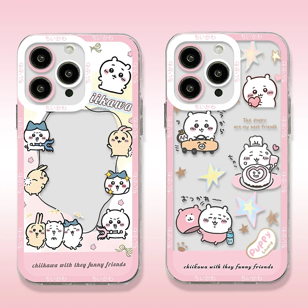 Bonita funda transparente h-hachiwares u-usagis para Xiaomi Redmi Note 13, 12, 12C, 11, 10, 10C, 13C, 10s, 9s, 9C, 8 Pro Max, 4G, 5G - imagen 2