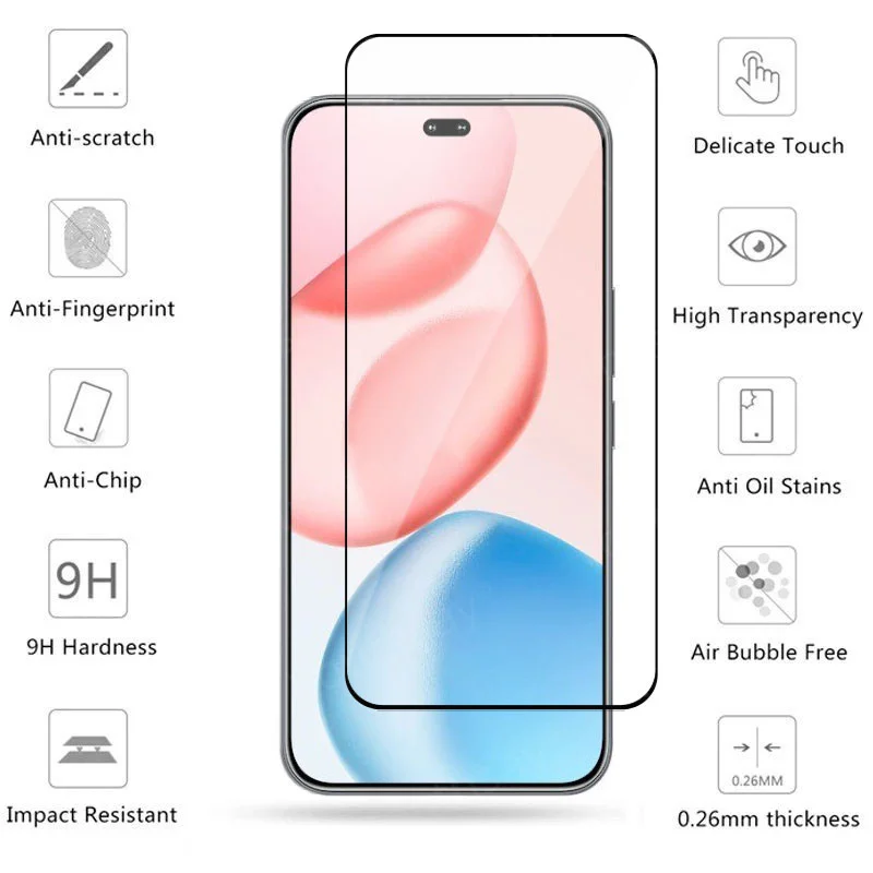 Cubierta completa de cristal para Honor 400 Pro, Protector de pantalla de vidrio templado Honor 400 Pro, película protectora HD para lente de teléfono Honor 400 Pro - imagen 4