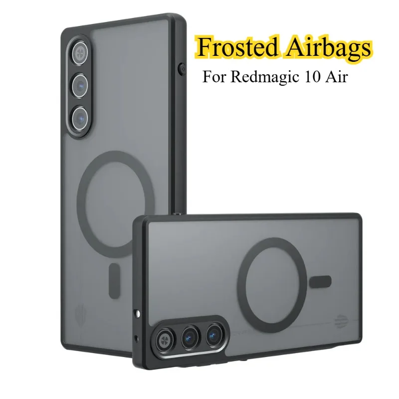Para ZTE Nubia RedMagic 10 Air funda para Magsafe Magentic mate acrílico parachoques para Red Magic 10 Pro + 8s 9s Pro Plus funda dura para PC
