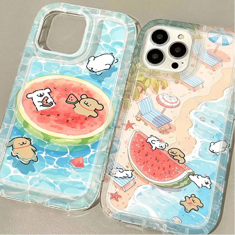 Lovely Line Dog-funda de teléfono suave para iPhone, funda protectora con estampado de TPU 2020 para iPhone 15, 14, 13, 12, 11 Pro Max, XR, XS, X, 8, 7, 6, 6S Plus, SE