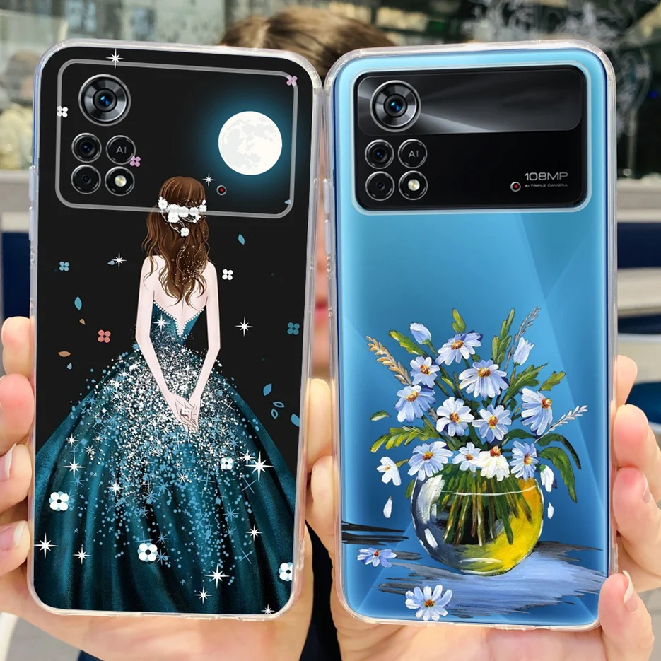 Funda de silicona suave para teléfono Xiaomi Poco X4 Pro 5G, cubierta pintada con estilo, Fundas Coque - imagen 5