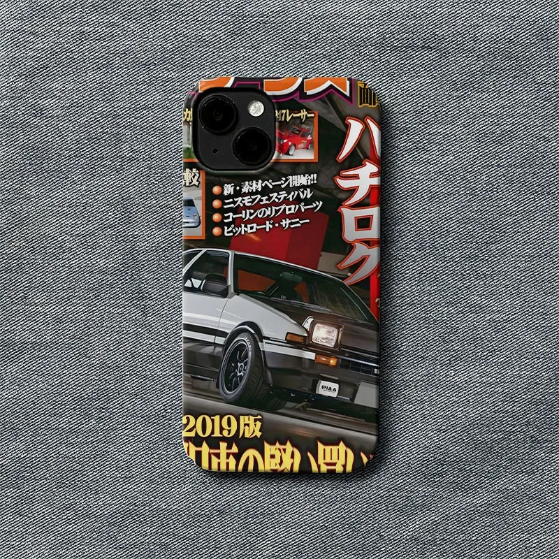 Funda de teléfono con inicial de Anime D para iPhone 16, 15, 14, 13, 12, 11 Pro Max X XS XR XSMax 7 8 Plus, película brillante, cubierta dura para PC