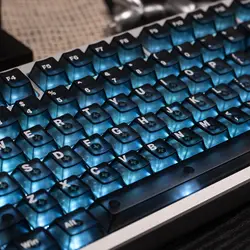 CHREEY Teclado Mecánico Transparente – Teclas Antiniebla Mate