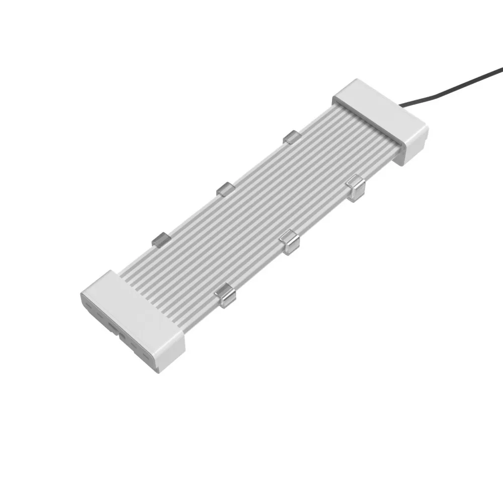 Tablero de luz ARGB de 24 pines, Cable de extensión PSU, cubierta ARGB, placa base LED, tira de luz de silicona de 24 pines, color blanco y negro - imagen 3