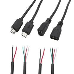 Cable Micro USB Macho-Hembra 2/4 Pines Carga Datos 0,3m 1m