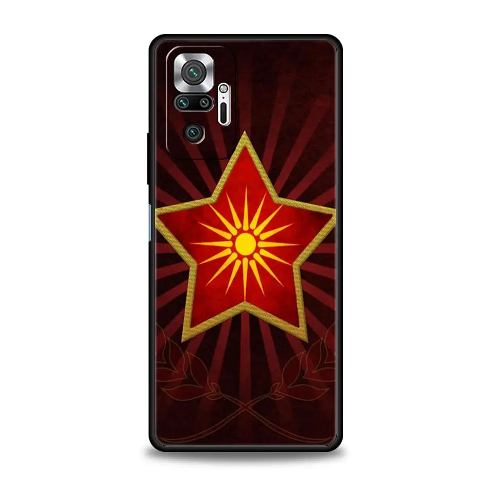 Funda de teléfono con bandera de Macedonia para Xiaomi Redmi Note 14 13 12 5G 11 10 Pro Plus 4G 9S 9 14C 13C 12C 10C 9C 9A funda suave de TPU - imagen 5