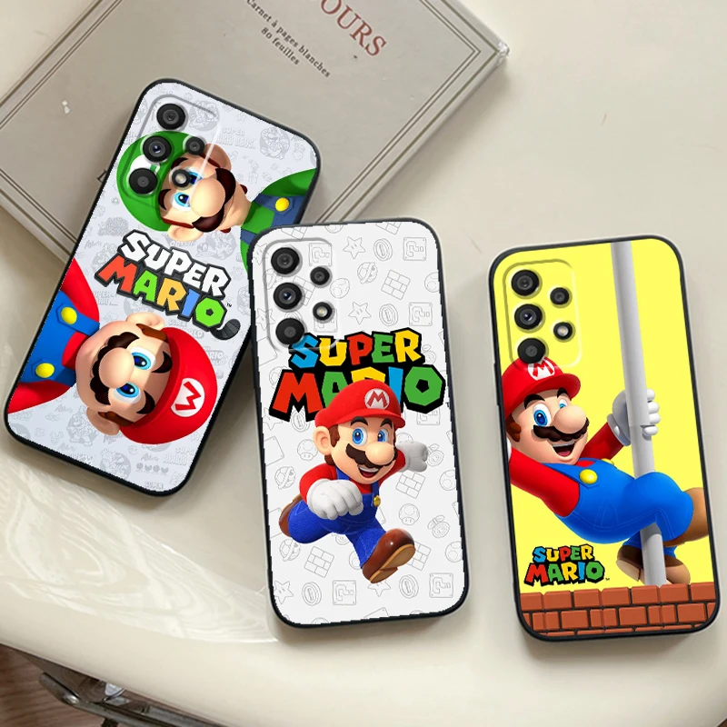 Funda trasera negra para teléfono móvil, carcasa para canjear m-mario Brave Game para Samsung A53, A52, A33, A32, A51, A71, A21S, A13, A73, A55, A22, A23, A35, A72, A54, A12, 5G