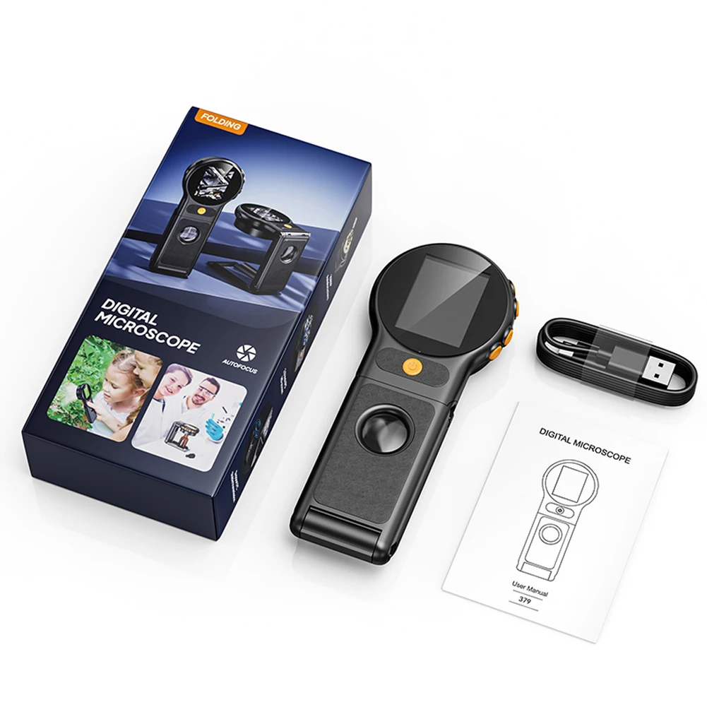 Microscopio Digital con aumento de 500X, pantalla IPS de 2 pulgadas, microscopio portátil de mano, cámara para reparación de relojes y joyería - imagen 5