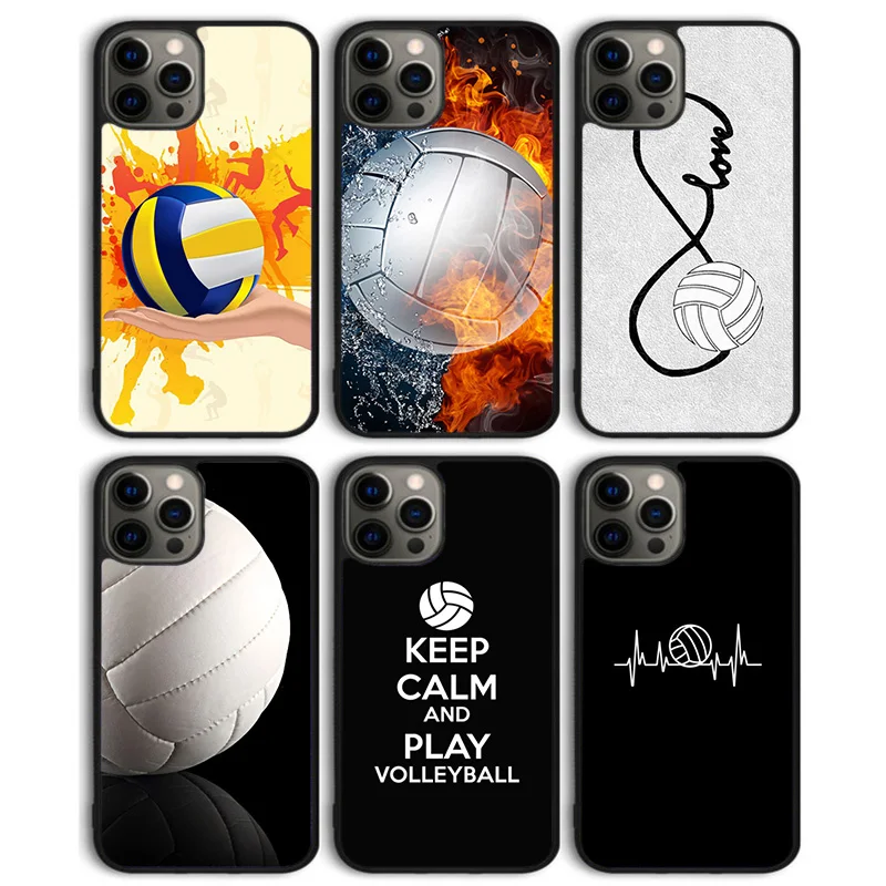 Funda trasera para teléfono Love Play Volleyball para iPhone 17 Air 16 15 14 13 11 12 Pro Max Plus