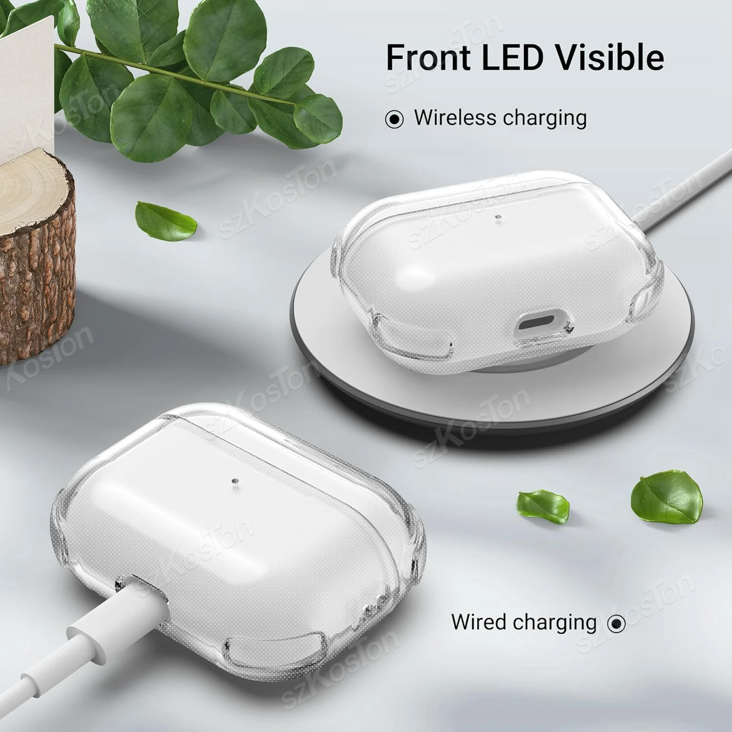 Para AirPods Pro 3 funda protectora transparente de TPU suave con llavero con cordón cubierta anticaída a prueba de golpes para accesorios AirPods Pro 3 - imagen 4