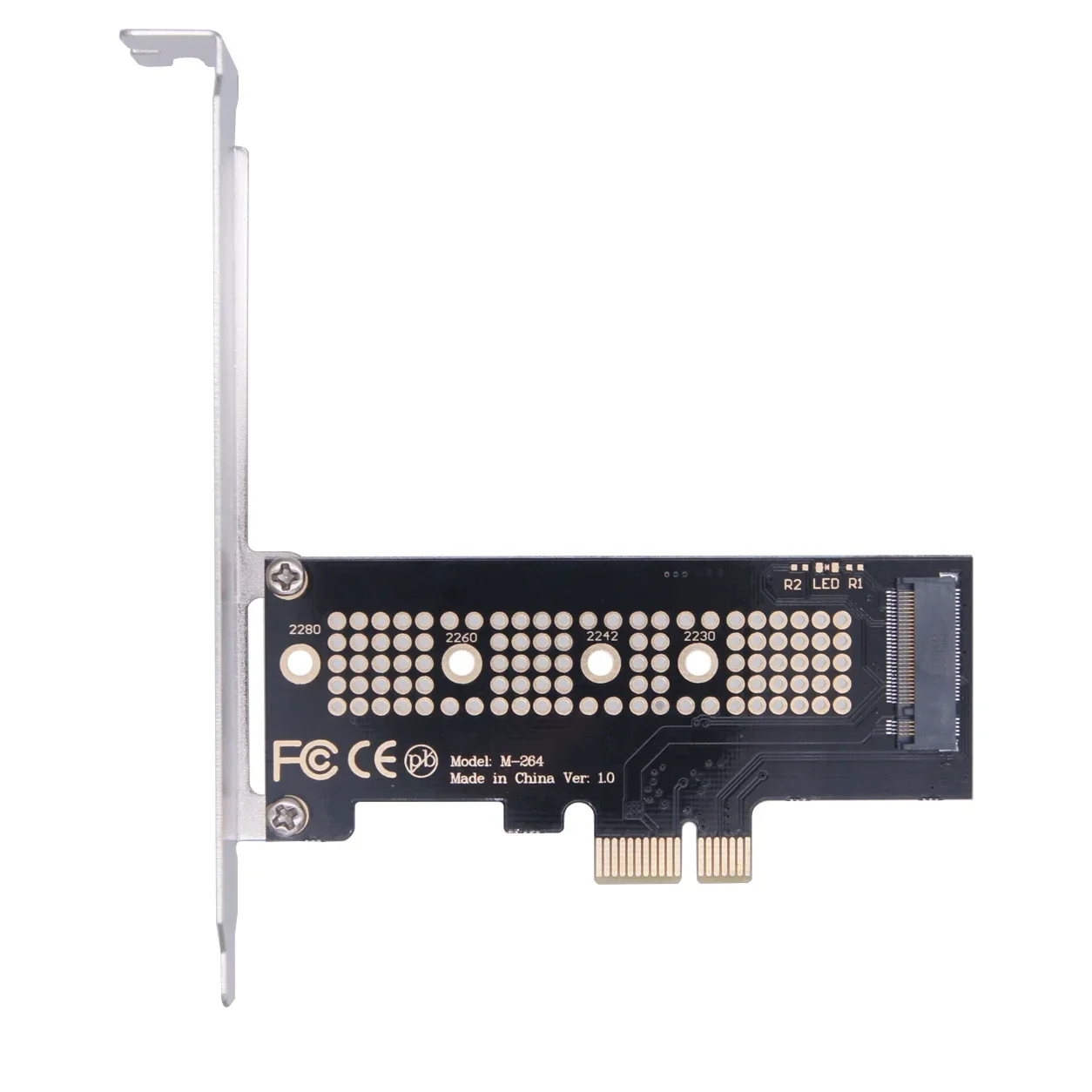 Tarjeta de expansión de escritorio M.2 a PCIE X1, disco duro M2, transferencia de protocolo NVME, lector SSD, adaptador de tarjeta de prueba, convertidor Riser Pci-e 1X