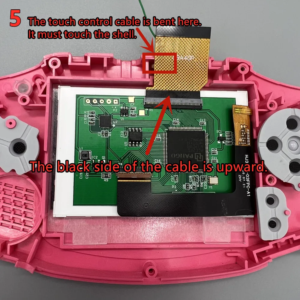 Pantalla LCD IPS de tamaño Original de 3,0 "para carcasa sin cortes GBA, pantalla sin soldadura para Gameboy advance GBA, brillo destacado LCD - imagen 4