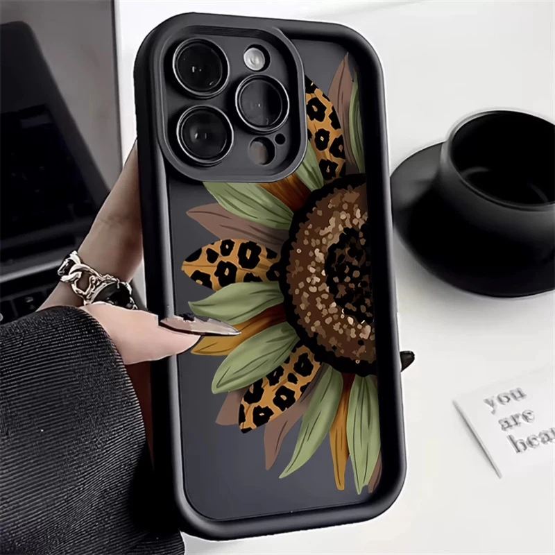 Funda de teléfono de silicona con diseño de girasol bonito para Xiaomi Redmi Note 14 13 12 11 Pro Plus 4G 5G 12S 11S Redmi 13C 14C 12 funda suave - imagen 2