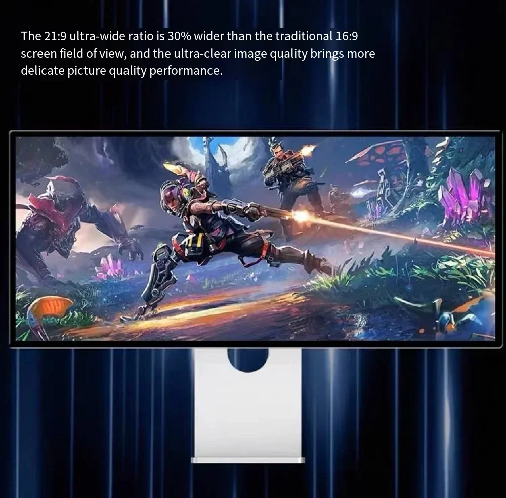 Monitor HDR10 600NITS de 34 pulgadas, monitores Lcd 4K de 34 ", 165hz, pantalla brillante IPS AR para Mac Thunderbolt KUYCON G34W 100W TYPE-C - imagen 3