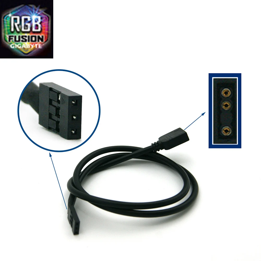 GIGA-Cable adaptador de sincronización de placa base para Gigabyte RGB FUSION, 5 pines, 4 pines, 12V, 3 pines, VDG, 3 pines, 5V