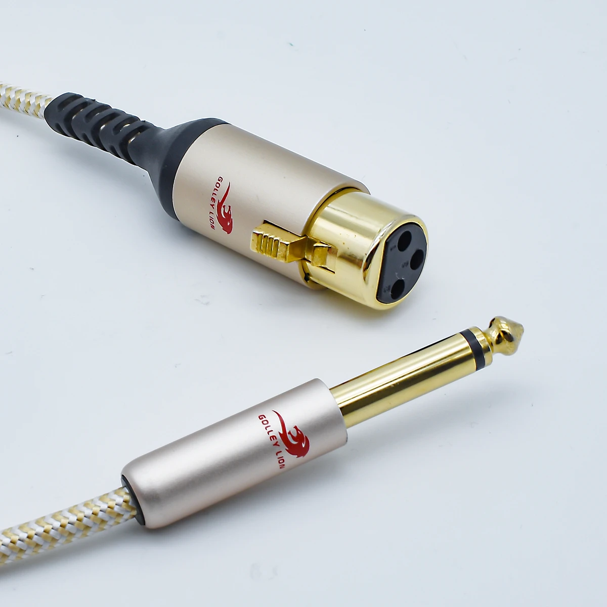 Cable de Audio SPC Premium, conector Regular hembra de 3 pines a conector TS MONO de 6,35mm para efectos de consola mezcladora, Cable de micrófono de 1M, 2M, 3M, 5M, 8M, 10M, 15M - imagen 2