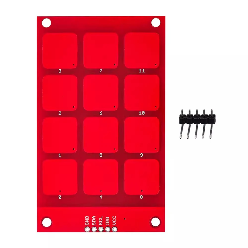 MPR121 teclas de teclado de 3x4 botones, interfaz I2C, Sensor táctil capacitivo, teclado de placa, módulo de Sensor de 12 botones para Arduino