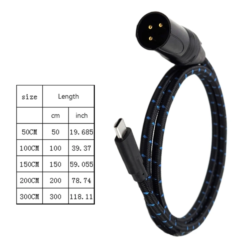 Cable trenzado de nailon tipo C a XL, conexión confiable, sonido excepcional, adecuado para teléfonos inteligentes y tabletas - imagen 2