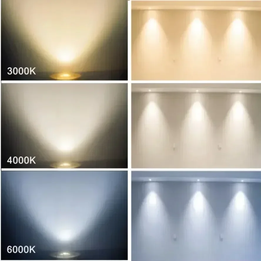 10/5 Uds 12V Mini COB LED Downlight luz de techo unidad ajustable luces abajo escaparate gabinete iluminación empotrada cuerpo blanco - imagen 4