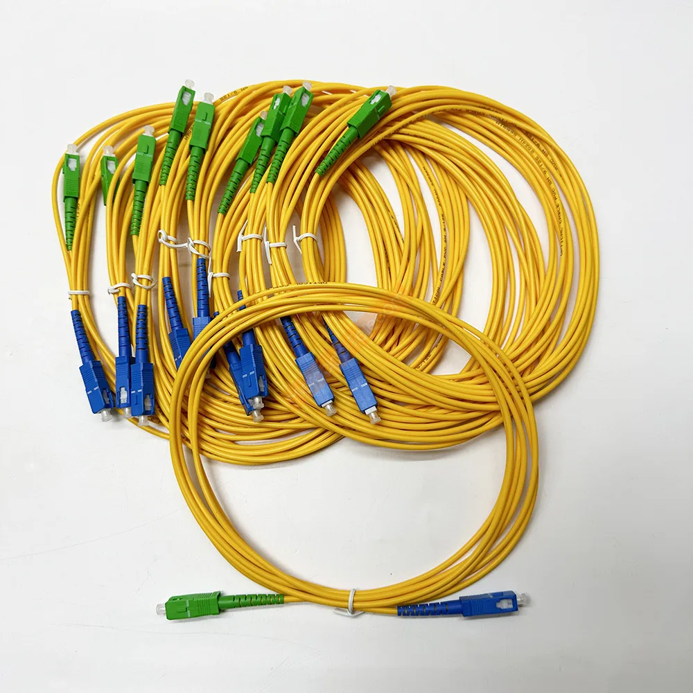 1M/2M/3M/5M 10 unids/lote SC /APC-SC/UPC Cable de conexión de fibra óptica monomodo 9/125 G652D LSZH Cable de puente de fibra óptica FTTH - imagen 2